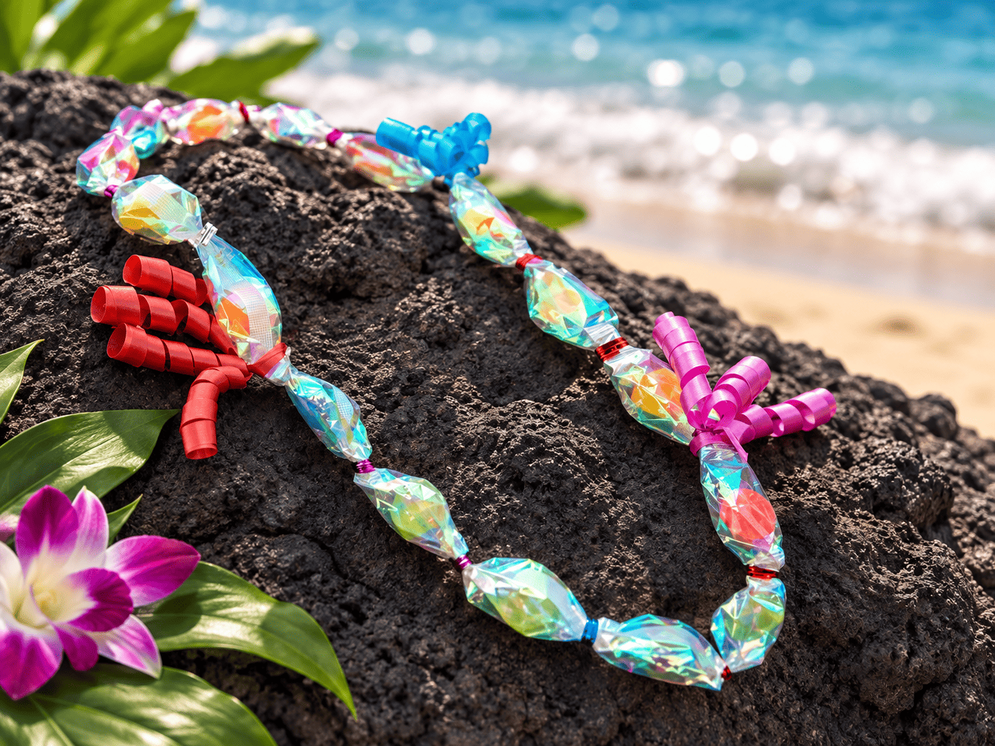 Candy Lei - a fun alternative to flowers (type of candy varies in each lei). The kids will love it!